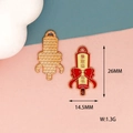 Detailed view of alloy graduation admission notice scroll charm with size markings - Admission Notice Scroll Style (D-085) / Red/White