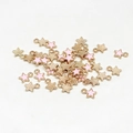 Small pink enamel star alloy charms for DIY jewelry making and hair accessories - Light Pink Star