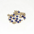Small blue enamel star charms in gold alloy finish for DIY jewelry making accessories - Royal Blue Star