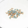 Small blue star-shaped alloy enamel charms for DIY jewelry making - Light Blue Star