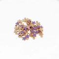 Small purple enamel gold-tone alloy star charms for DIY jewelry and hair accessories - Purple Star