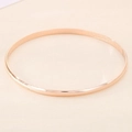 Elegante minimalistische gepolijste roestvrijstalen armband in roségoud voor dames - Breedte 3.6mm-Binnendiameter 55mm / Roségoud