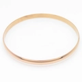 Elegant minimalist smooth rose gold stainless steel bangle bracelet for women stackable - Inner Diameter 60mm / Rose Gold (Single)