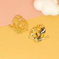 Detailansicht der Koi-Fisch-Emaille-Anhänger für DIY-Schmuck und Taschen - Hohles Design Im Chinesischen Stil / Cyaner Kreis-Koi