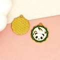 Handgemaakte panda emaille hanger in Chinese stijl voor het maken van DIY-sieraden - Panda Ronde Tag