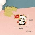 Detailansicht des Panda-Anhängers aus Legierung mit Maßen 28x26 mm und 2,2 g Gewicht - Sieg Panda