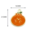 Adorable orange fruit enamel pendant accessory for DIY jewelry making and keychains - Orange (1#) / 10 Pieces/Pack / Orange