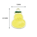 Yellow pear-shaped alloy enamel charm with 15mm x 22.5mm dimensions - 雪梨(5#) / 10 Pieces / Yellow