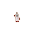 Cartoon astronaut alloy pendant with white oil drip and red green enamel for DIY jewelry - Standing Astronaut Style (7)