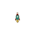 Golden alloy rocket pendant with colorful enamel for DIY jewelry making and necklaces - Rocket Style (8)