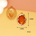 Detail view of the Thanksgiving turkey enamel pendant with dimensions 33mm x 23mm - Turkey