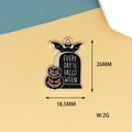 Pendentif tombe d'Halloween avec chauve-souris et citrouilles, 26x18,5mm - Style Chauve-souris Pierre Tombale (D-073)