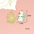 Cute Mid-Autumn bunny enamel charm for DIY jewelry making in a soft pink background - Flute-Playing Bunny (13)