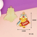 Detail view of enamel horse pendant showing dimensions of 30mm height and 25mm width - 10 Pieces Pack / Immediate Success