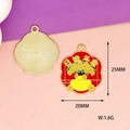 Detail view of a Chinese New Year alloy pendant with money tree design and 25x20mm size. - Wealth Daily Horse (4) / 1 Piece