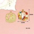 Chinese style enamel rabbit charm pendant with Mid-Autumn Festival theme DIY accessory - Treasure Bunny (17)