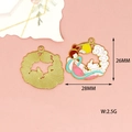 Chinese style enamel rabbit and moon pendant for DIY jewelry making - Chang'e Bunny (19)