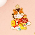 Enamel zodiac horse charm featuring koi fish and fortune lantern for DIY jewelry - Koi Horse 2 (Y-172)