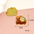 Detailed dimensions of cartoon horse enamel charm DIY accessory - Fortune Horse 2 (Y-172)