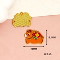 Detailed view of cartoon horse pendant showing 24mm by 18.5mm dimensions and 3.5g weight - Safe Horse (Y-172)