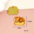 Detailed view of cartoon zodiac horse enamel pendant showing dimensions and weight - Blessing Bag Horse (Y-172)