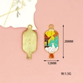 Chinese Mid-Autumn Festival Rabbit Lantern Enamel Charm Pendant Accessory 28mm x 12mm - Mid-Autumn Lantern (1)