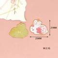 Cute cartoon rabbit enamel charm pendant for Mid-Autumn Festival DIY jewelry making - Happy Mid-Autumn Bunny (9)