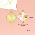 Decorative Mid-Autumn rabbit lantern enamel charm pendant for DIY necklace jewelry - Lantern Bunny (15)