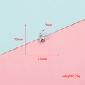 Close-up of a small polished stainless steel star charm pendant for DIY jewelry making - Star Style (14#) / 50 Pieces