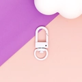 High-quality white painted U-shaped swivel lobster clasp for DIY jewelry and keychains - White