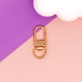 Detail view of a polished gold U-shaped swivel lobster clasp for DIY accessories - Gold