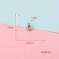 Detailansicht der 10mm Edelstahl Tropfenanhänger Basis mit genauen Maßen und Gewicht - Birnenform Krallenbasis (5#)