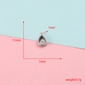 Detail der tropfenförmigen Edelstahl-Steinfassung mit 11x7mm Maßen und 1mm Lochgröße - Birnen 3-Krallen Fassung (6#)