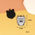 Detailansicht des Bestienkopf-Legierungsanhängers mit Größe 27x22 mm und 3 g Gewicht. - Bulldogge Typ