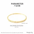Elegante bracciale rigido in acciaio inossidabile dorato con cuori e cristalli - Stile Cuori Continui con Strass (KB211266-KSZ) / Oro