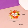 Thanksgiving enamel pendant charm featuring autumn leaves and acorn, size 30x25mm - Envelope