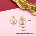 Detailed view of Chinese style lucky fortune DIY alloy pendant with 15x11mm dimensions - Rich Day By Day