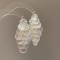 Eleganti orecchini pendenti a nappa con dischi di conchiglia e perno in argento 925 - Stile 43