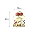 Size details for a lucky cat alloy pendant featuring 18mm width and 25mm height - Lucky Cat (CZ018186)