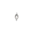 Détail du support de pendentif marquise en acier inoxydable avec bordure en dentelle - Marquise Double Trou (B-FM0011-8) / 50 Pièces