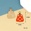 Detailed view of Halloween pumpkin charm with multi-eye design for DIY jewelry making - Pumpkin (7)