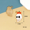 Detail view of skull and pumpkin charm with 28mm x 17mm size and 1.6g weight markings. - Pumpkin Skull (9)
