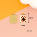 Detailed view of Ace of Spades playing card charms showing dimensions and textures - Poker Spades
