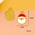 Detailed view of Christmas Santa Claus alloy pendant with 16mm height and 12mm width - 1 Piece / Santa Claus