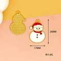 Vista detallada de colgante navideño de muñeco de nieve con medidas indicadas. - 1 Pieza / Muñeco de nieve