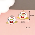 Ciondoli natalizi Babbo Natale in smalto e lega, disponibili in finiture oro e argento - Oro / UFO di Natale / Colore di Natale