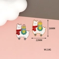 Adorabili ciondoli natalizi in smalto di lama in lega per gioielli e collane fai-da-te - Oro / Alpaca di Natale / Bianco