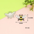 Αξεσουάρ μέλισσας DIY με διαστάσεις (26x16,5mm) και βάρος (1,6g) αναλυτικά - Στυλ 16 Μέλισσα / Πακέτο 10 Τεμαχίων