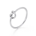 Elegant minimalist stainless steel knot ring for women featuring a polished silver finish - US 5 / Silver