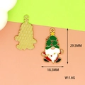 Vista dettagliata del ciondolo a forma di gnomo natalizio con misura di 29,5 mm - serie natalizia / Gnomo Albero di Natale